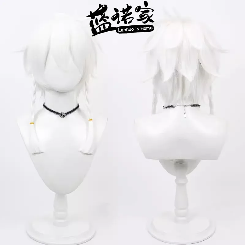 

Anime Identity V Seer White Cosplay Wig Halloween Carnival Party Props Synthetic Hair Heat Resistant Fiber + Wig Cap