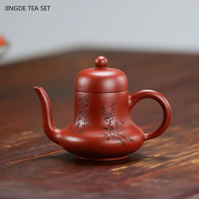 110ml Handmade Antique Dahongpao Teapot Chinese Yixing Purple Clay Tea Pot Customized Zisha Tea Set Accessories Beauty Kettle