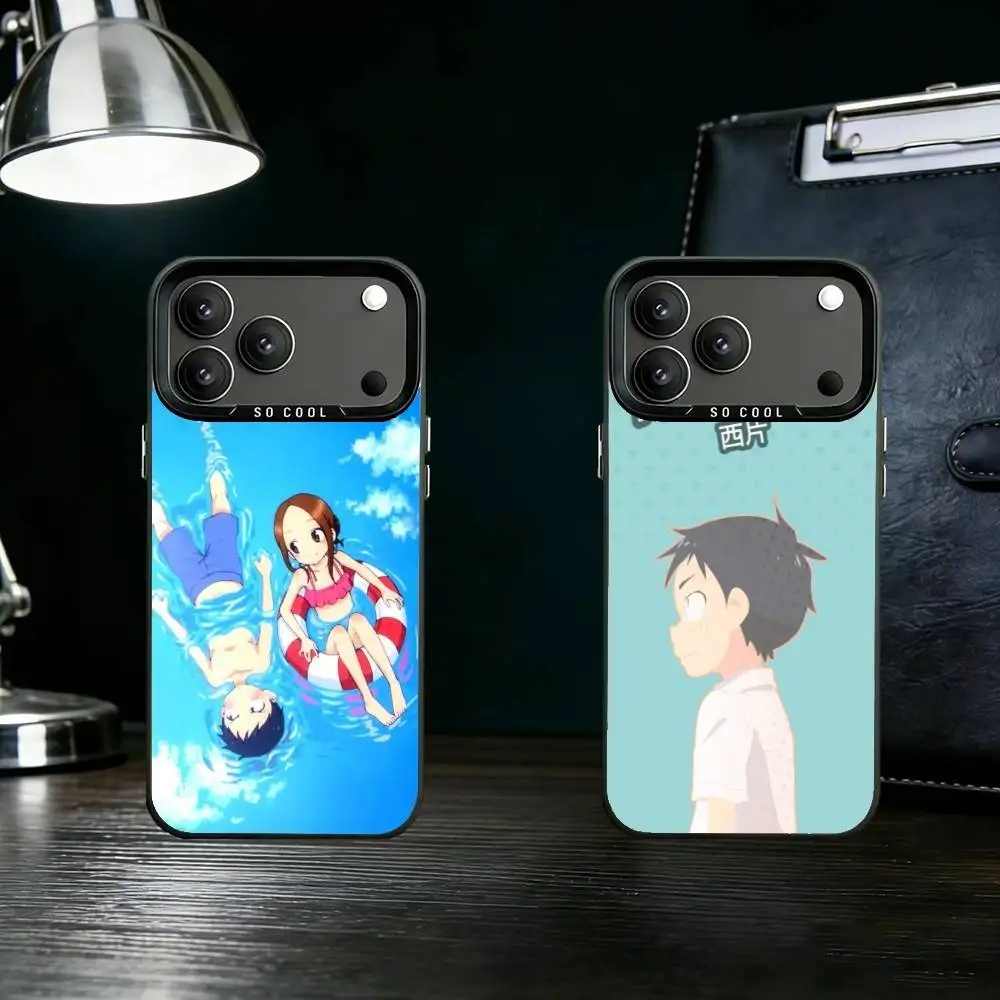

K-KarakaiS Jozu no T-Takagi-San Phone Case Color Silver Shell For IPhone 17 16 15 14 13 12 11 Pro Max Plus