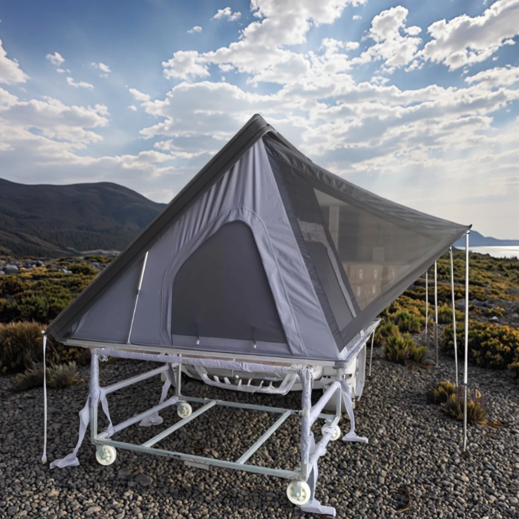 Lightweight  Aluminum Hard Shell Rooftop Tent with Ladder Waterproof Camping Car Roof Top Tent