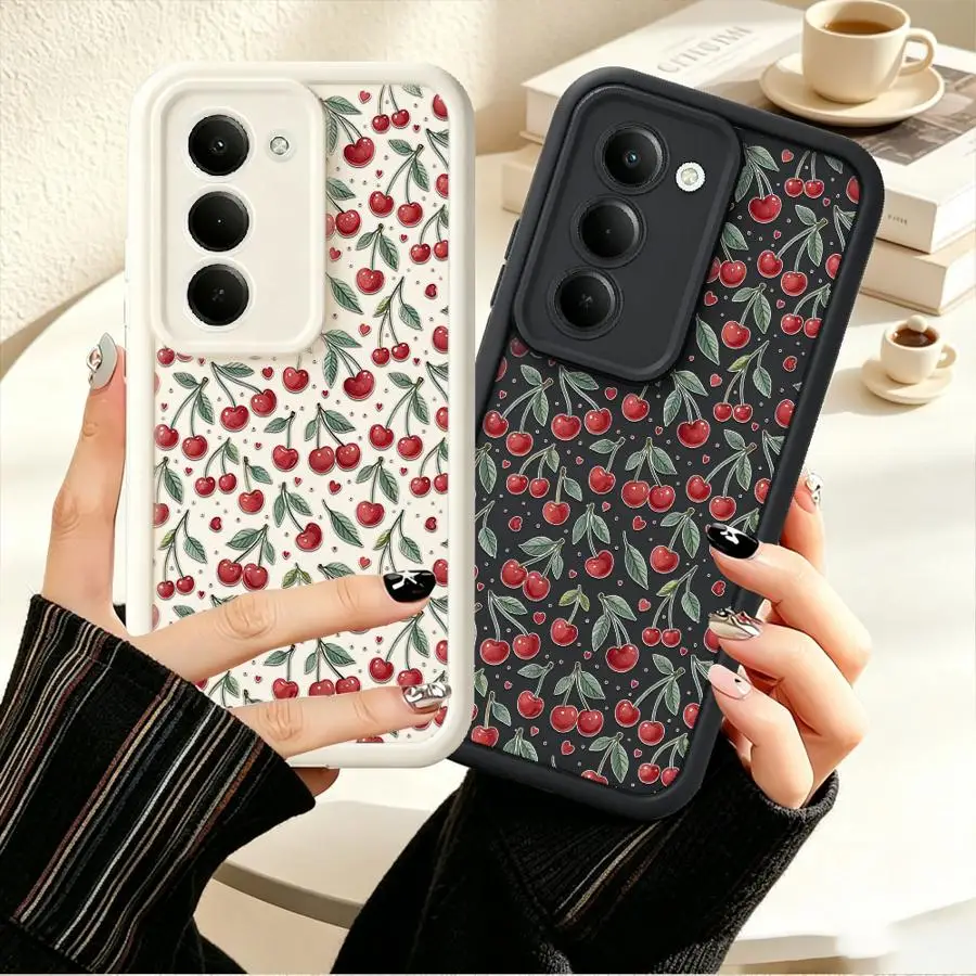 Leaf Cherry Case for Samsung Galaxy A23 A26 A32 A53 A54 A34 A12 A13 A51 A73 A56 A35 A36 A15 A16 A71 A72 Phone Cover