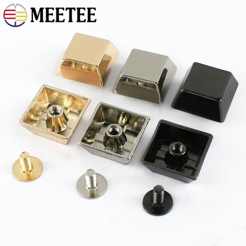 30/50Pcs Metal Buckles Bags Bottom Rivets Screw Handbag Decorative Feet Nails Purse Studs Snap DIY Leather Craft Accessories