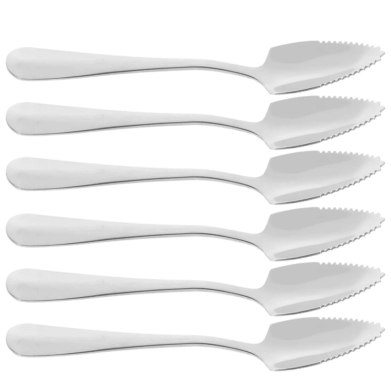 6 Pcs Toothed Ice Cream Scoop Grapefruit Spoons Kitchen Gadget with Digging Ball Coffee Stirring Dessert Serving Baby