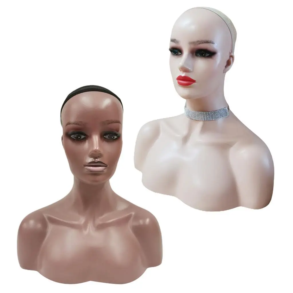 

Female Head with Shoulders, Made of High Quality PVC, it is Sturdy and Will Not Break During Falls