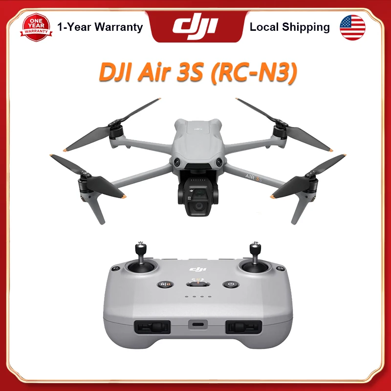 DJI Air 3S Drones (DJI RC-N3) Fly More Combo (DJI RC2) with Camera Drone 4K Professional Dual-Camera Drone with 1