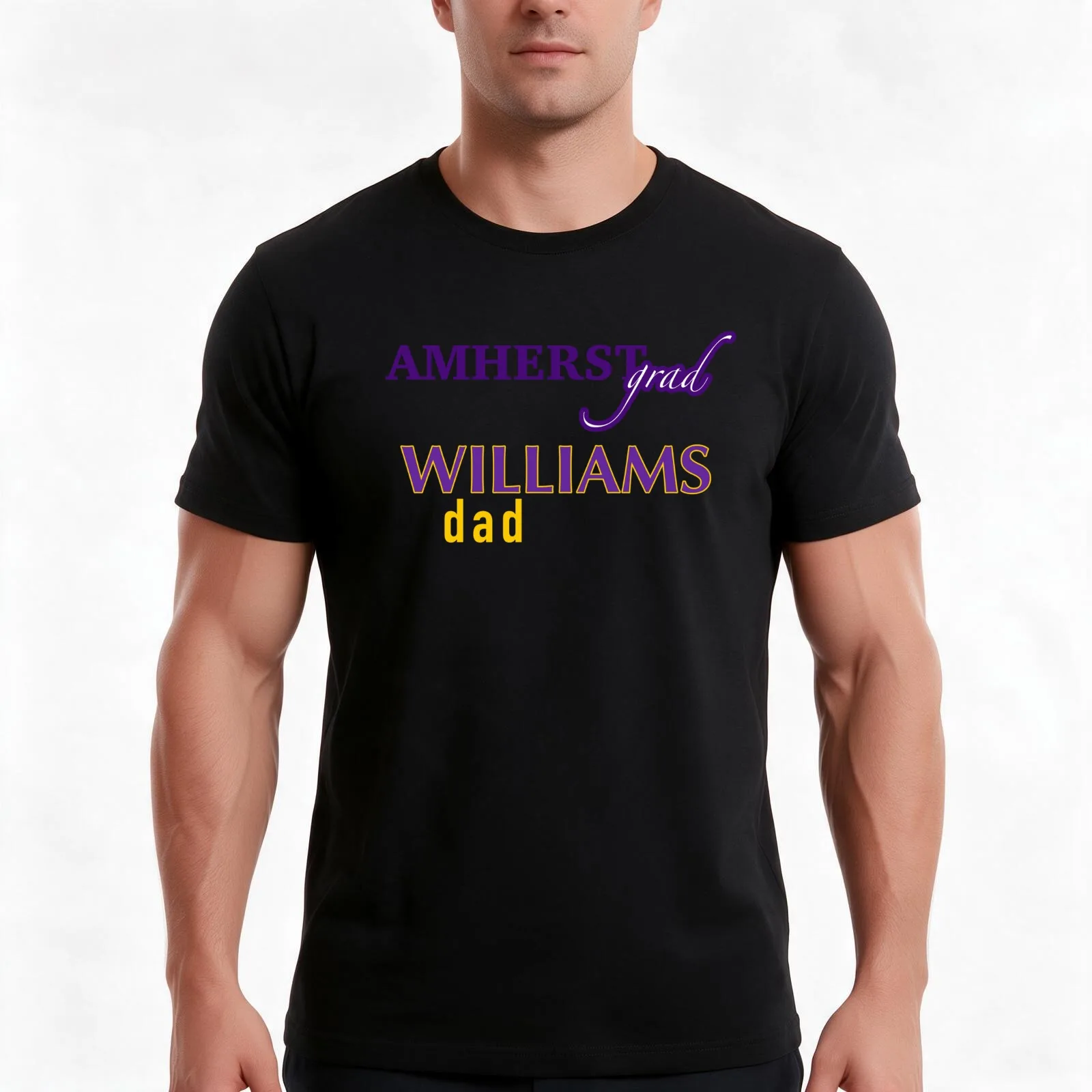 Amherst Grad Williams Dad T-Shirt Summer Casual Cotton Tee Oversized Streetwear Tops Vintage Graphic Print Unisex Men Women