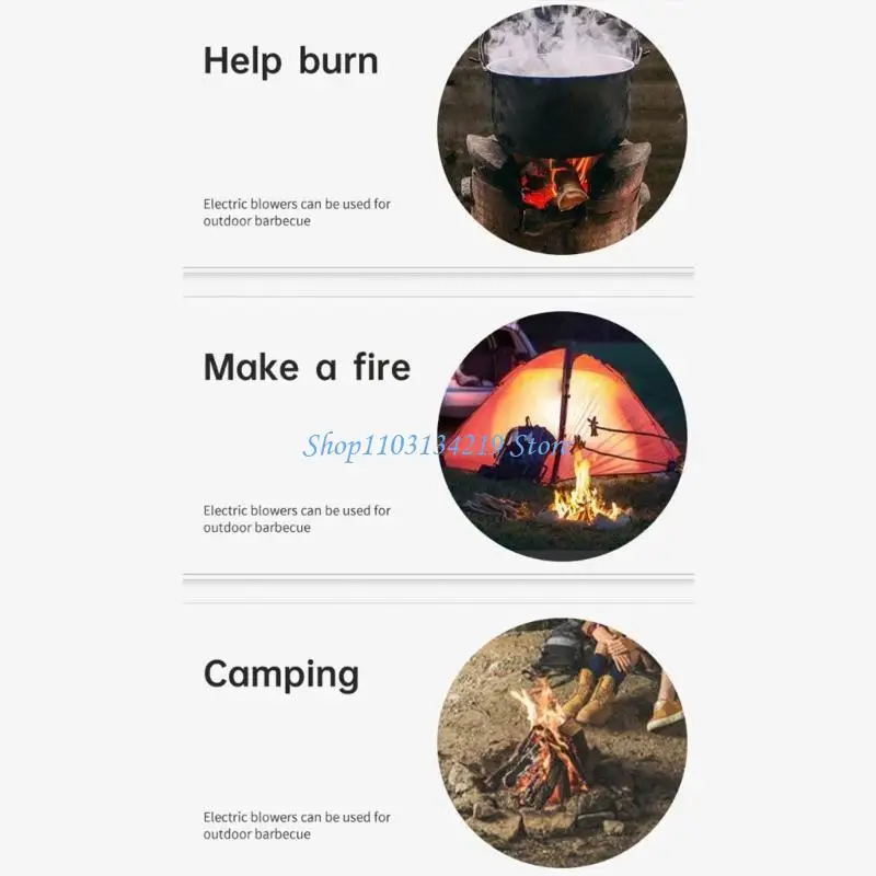 N5KC 12 فولت 7530 مروحة شواء كهربائية محمولة كهرباء منفاخ الهواء مروحة شواء منفاخ #5