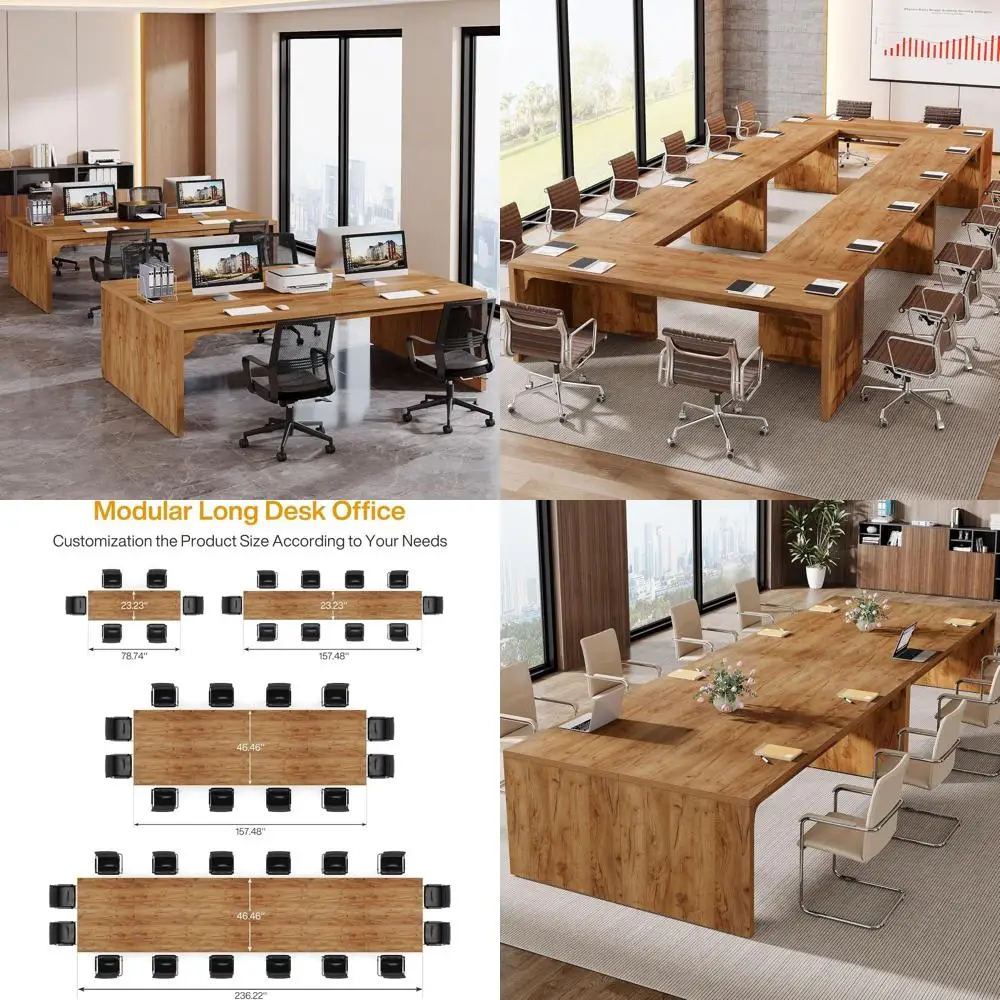 

Элегантный представительский стол для переговоров длиной 13 футов для 12-16 участников