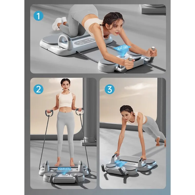 Multifunctional fitness board, abdominal wheel, automatic rebound, thin belly, abdominal muscle push-ups, tablet bracket