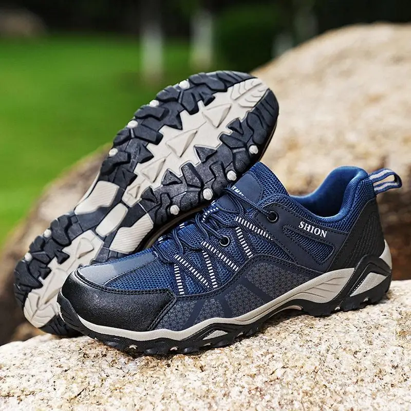 Outdoor Low-Top Hiking Shoes 2023 Fashionable Sports Running Shoes Anti-Slip Breathable Casual Shoes Large Size Mountain Clim...