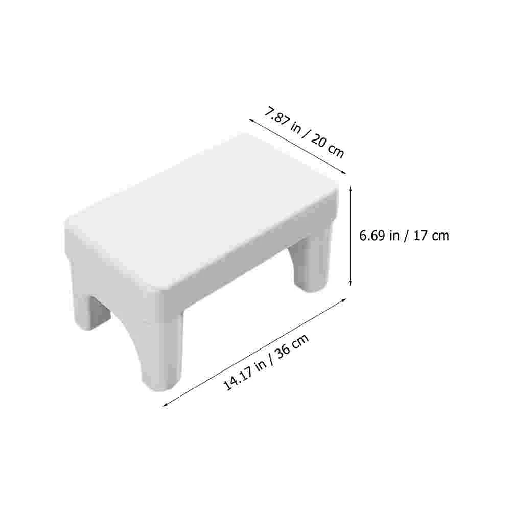 Step Stool Foldable Poop for Bathroom Squat 36x20cm Toilet Adults Foot White Potty Child images - 6