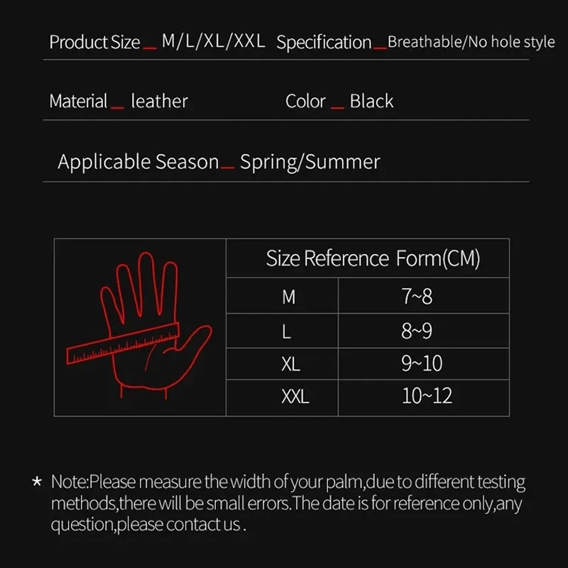 Summer Motorcycle Gloves Fingerless Goatskin Leather Half Finger Gloves Accessories Motocross Gant Moto Guantes Moto Verano