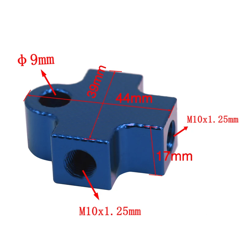 ZSDTRP Universal Motorcycle Hydraulic Brake Hose Pipe Three Connector 3-way Adapter For Motorcross Dirt Bike ATV Brake System