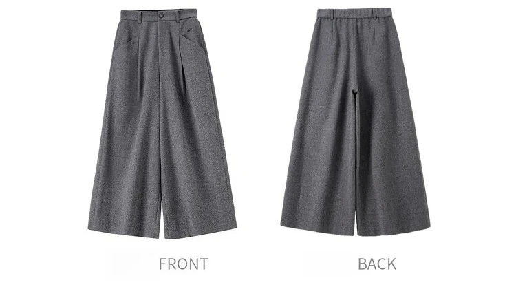 SENTUBILA Women's Ankle-Length Pant 2026 Autumn Elastic Waist Pleated Trousers Loose Fit Office Commuter Bottoms 154K58799