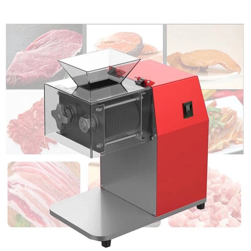110V/220V Electric Meat Slicer Small Commercial Meat Slicer Stainless Steel Fresh Meat Strip Cutter