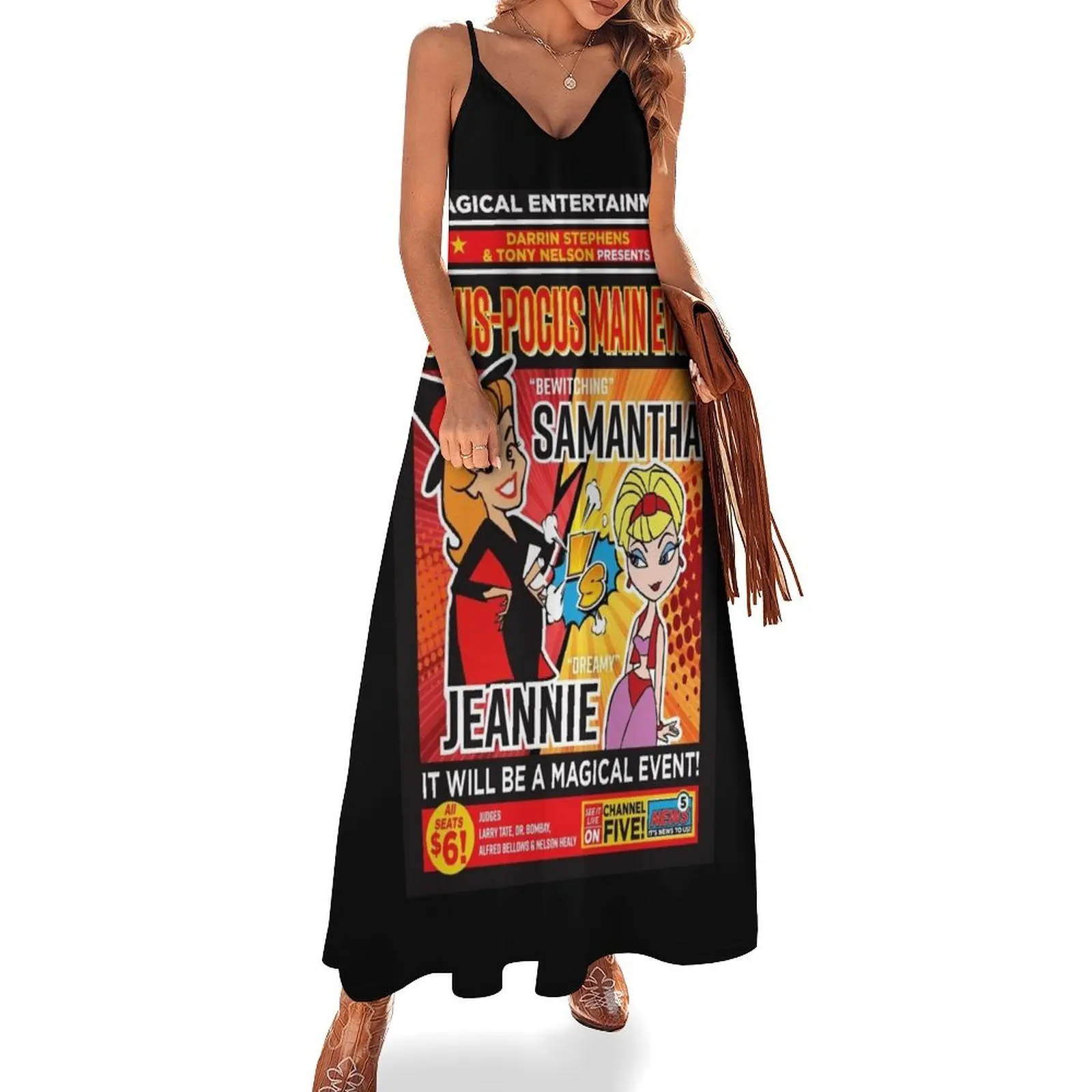 

Battle Samantha vs Jeannie Magic Event Sleeveless Long Dress women evening dress dress women summer 2025 dresses summer