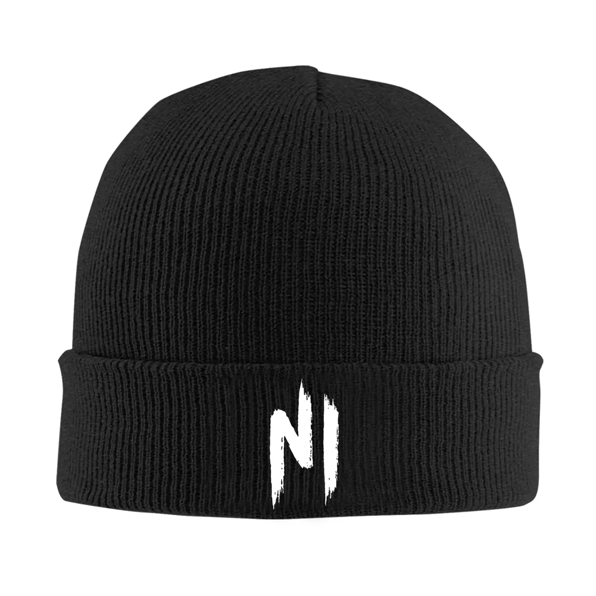Logo NI Ninho  Merch Winter Knit Beanie For Men Women Knitted Skull Cap  Bonnet Knit Hat