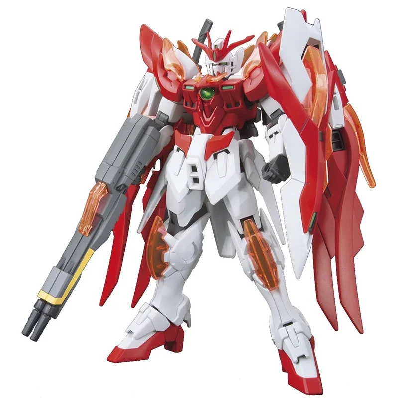 Bandai Gundam Model Kit Anime Figure HGUC 1/144 Wing Gundam Zero Honoo Genuine Robot Model Action Toy Figure giocattoli per bambini