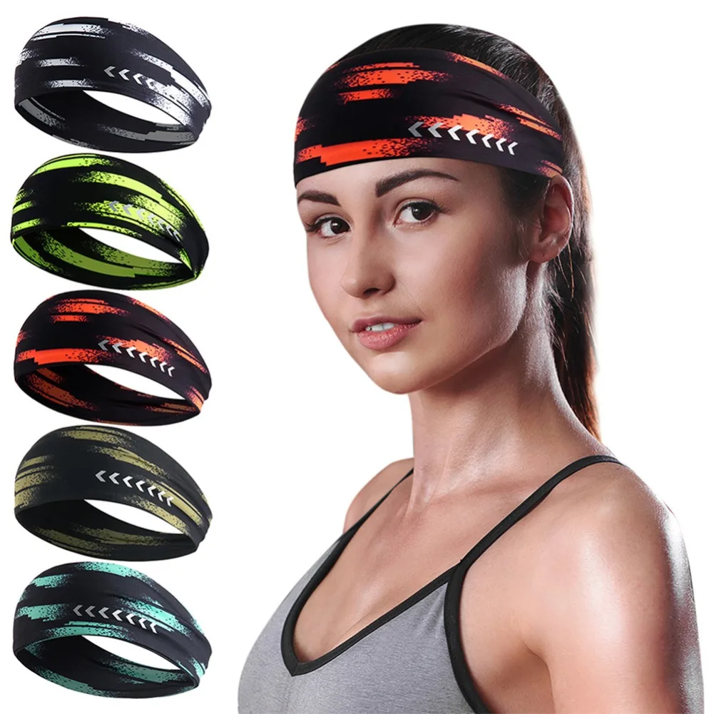 

Outdoor Sports Reflective Hair Sweat for Men Women Running Headband Winter Sweatband Cycling Fitness Workout Yoga Headband