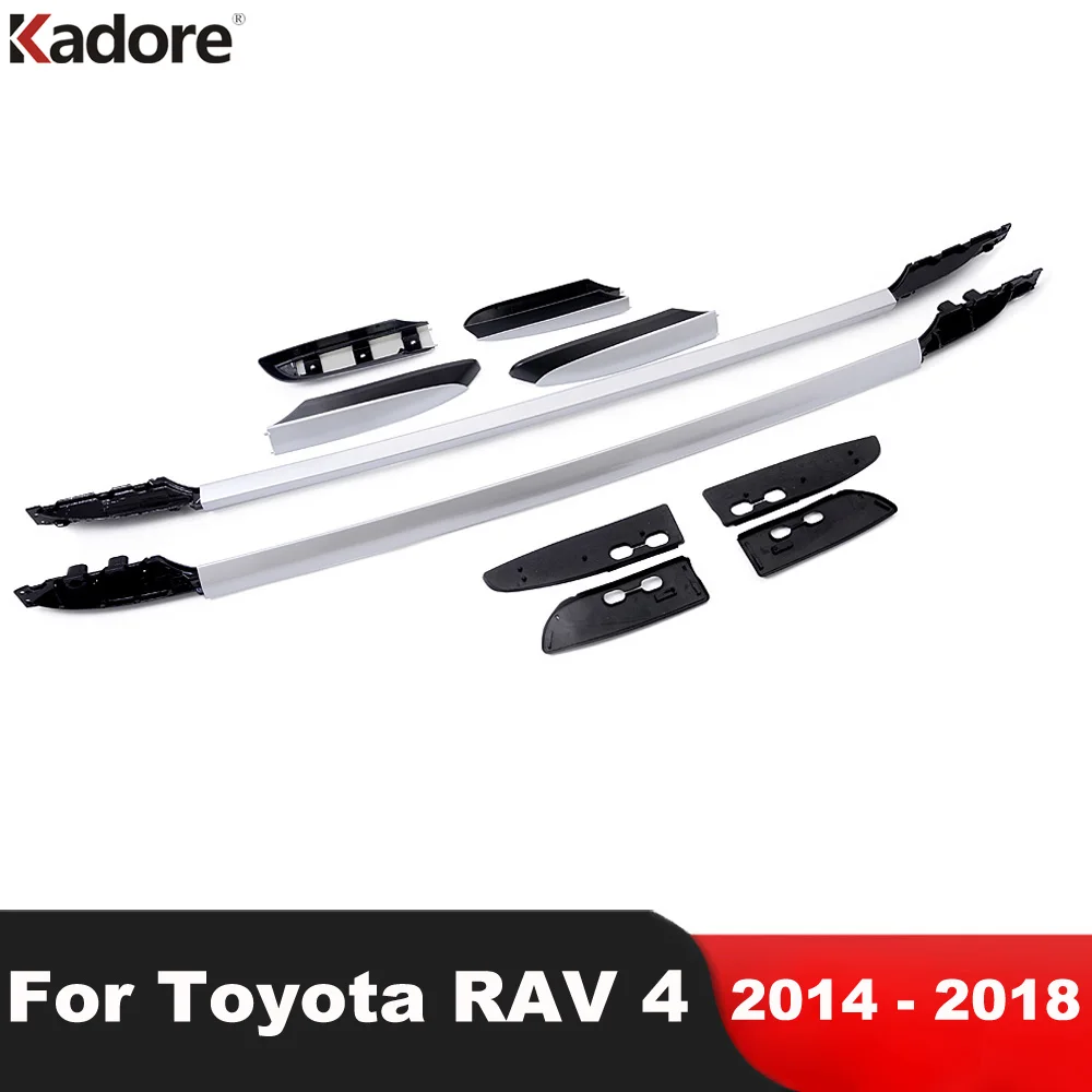 

For Toyota RAV4 RAV 4 2014-2018 Aluminum Luggage Roof Bar Roof Rail Roof Rack Side Bars Roof Rack Luggages Carrier Accessories