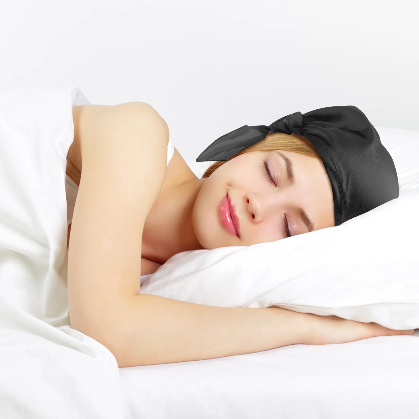 

1Pcs Silk Sleep Hat Household Adult Night Hair Care Cap Maternity Confinement Hat Prevent Hair Friction Lock Moisture Increase