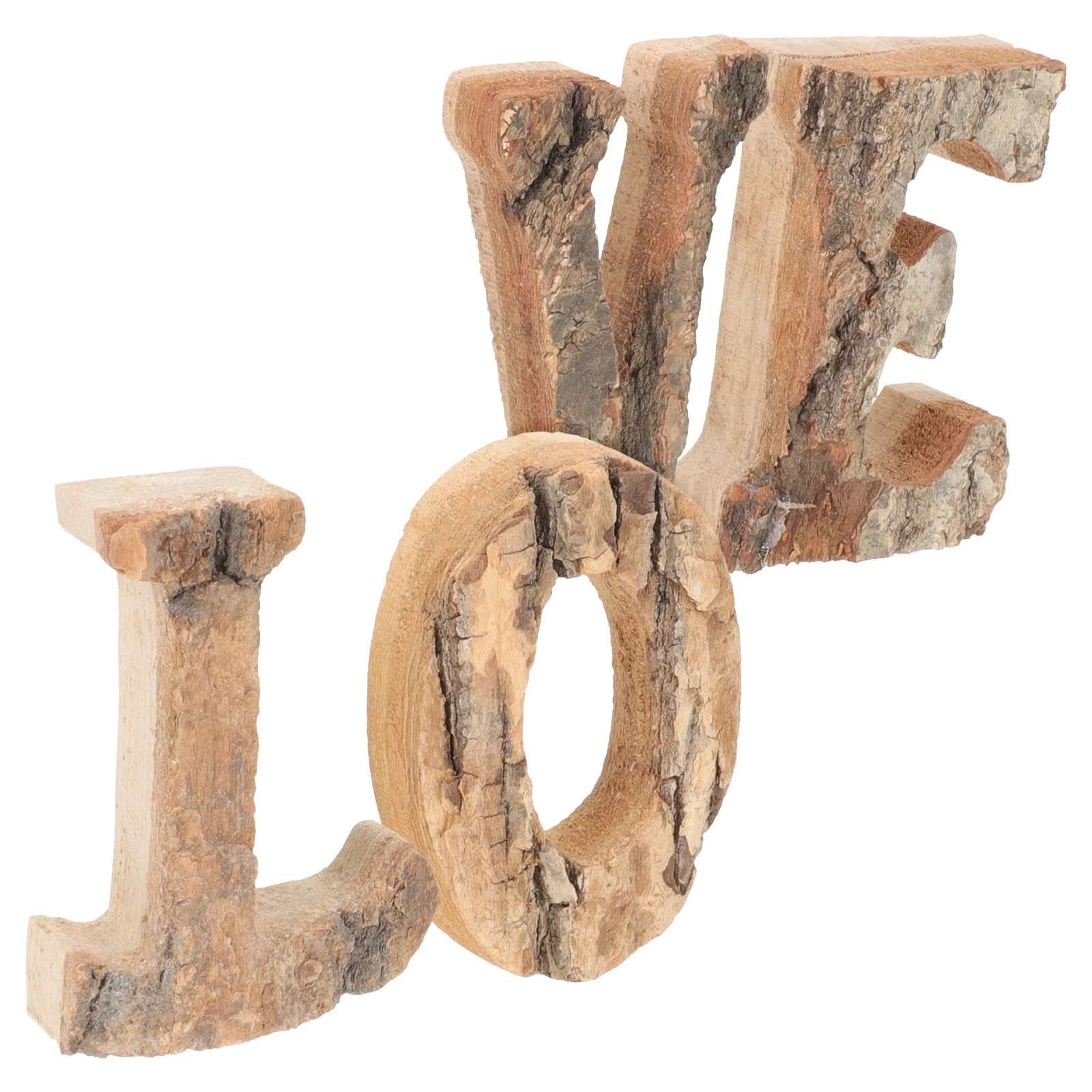 

4 Pcs Home Decor Valentine's Day Party Decoration Letter Romantic Decorations Wood Love Sign Signs Cabinet