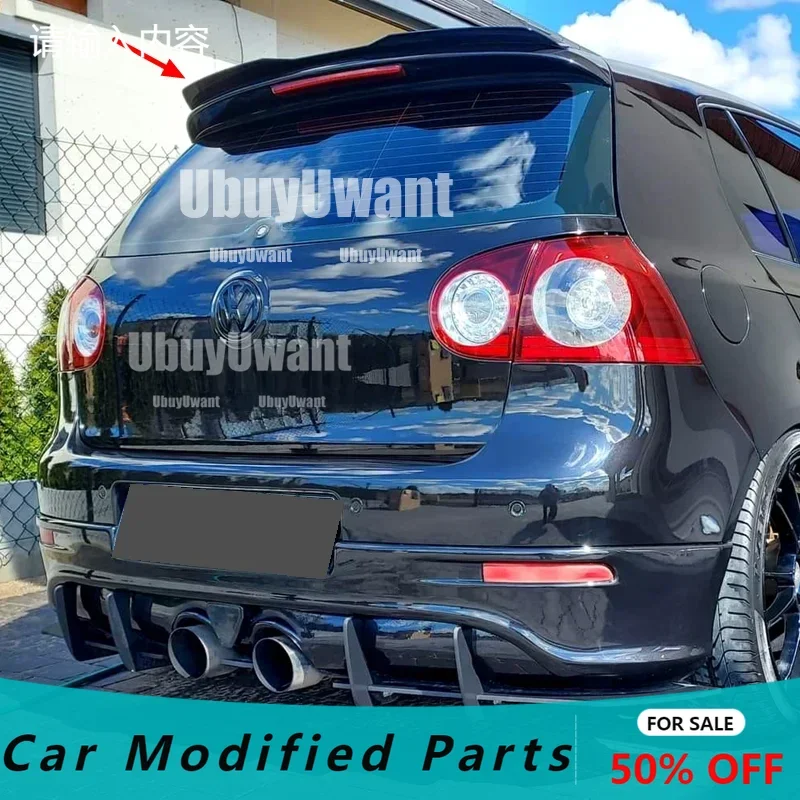 Auto-Heckspoiler für Volkswagen Golf 5 V MK5 R32 GTI 2006 2007 2008 2009 Heckscheibenspoiler ABS/Kohlefaser-Optik