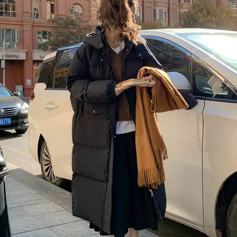 

Женская парка с капюшоном, однотонные пальто с длинными рукавами, на молнии, с карманами на пуговицах, уличная верхняя одежда, зимняя одежда