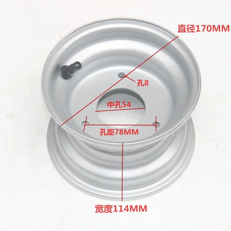 ATV Wheel 145/70-6 15X6.00-6 Inch Steel Rim 3 Hole Iron Hub For Beach Car Kart Quad Bike Off Road Tire Replacement