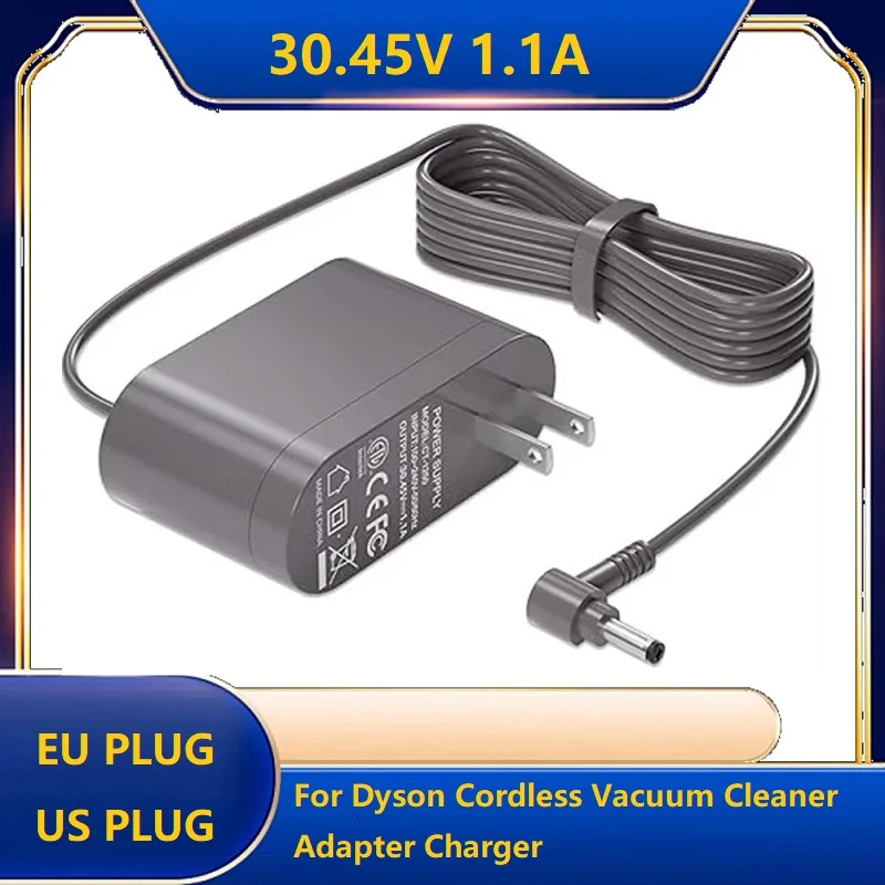 Cargador de 30.45V para aspiradoras inalámbricas Dyson V10 V11 V12 V15 SV12 SV14 SV15 SV16 SV20 SV22, adaptador de cargador de 1.1A con cable de 1.8M