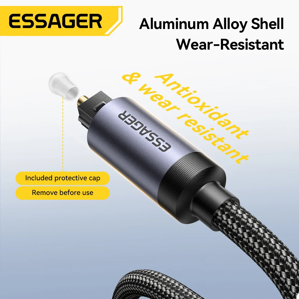 Essager Digital Fiber Optical Audio Cable HIFI Stereo Fiber Core Cord for Amplifiers Player TV Game Console Home Theater System