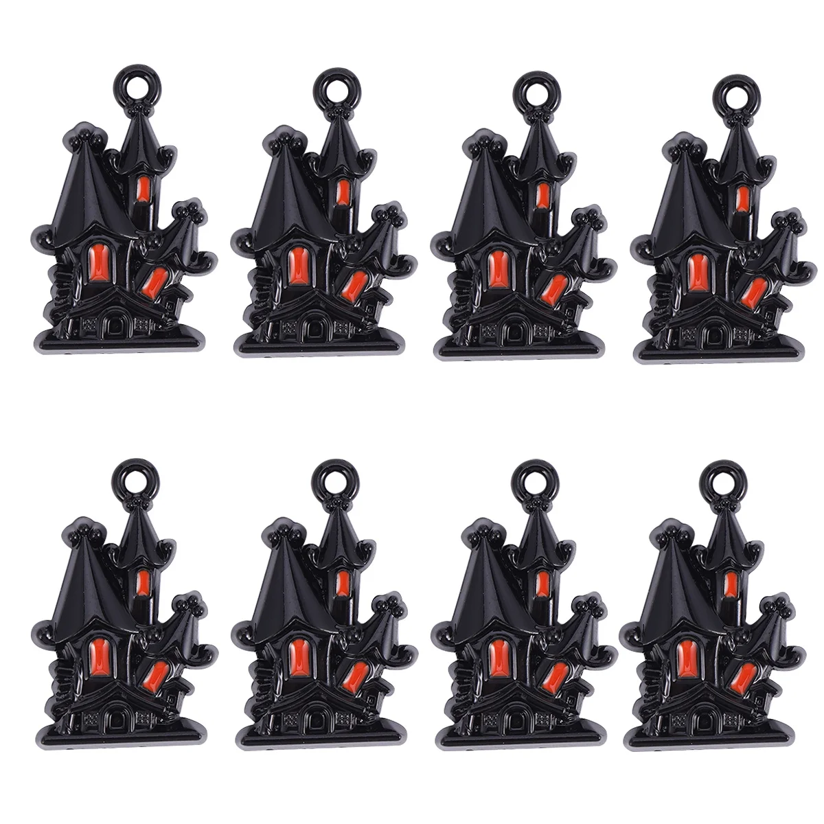 

20Pcs Halloween Haunted House Castle Pendants DIY Jewelry Accessories Alloy Charms Necklace Bracelet Keychain Castle Pendants