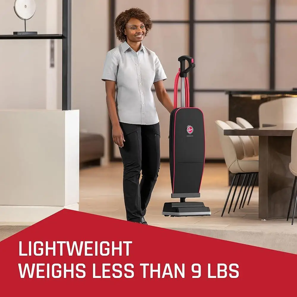 Commercial Upright Vacuum Cleaner Bagged Lightweight Multi-Floor Cleaning 40FT Cord High Capacity Bags Endurolife Belt Wall