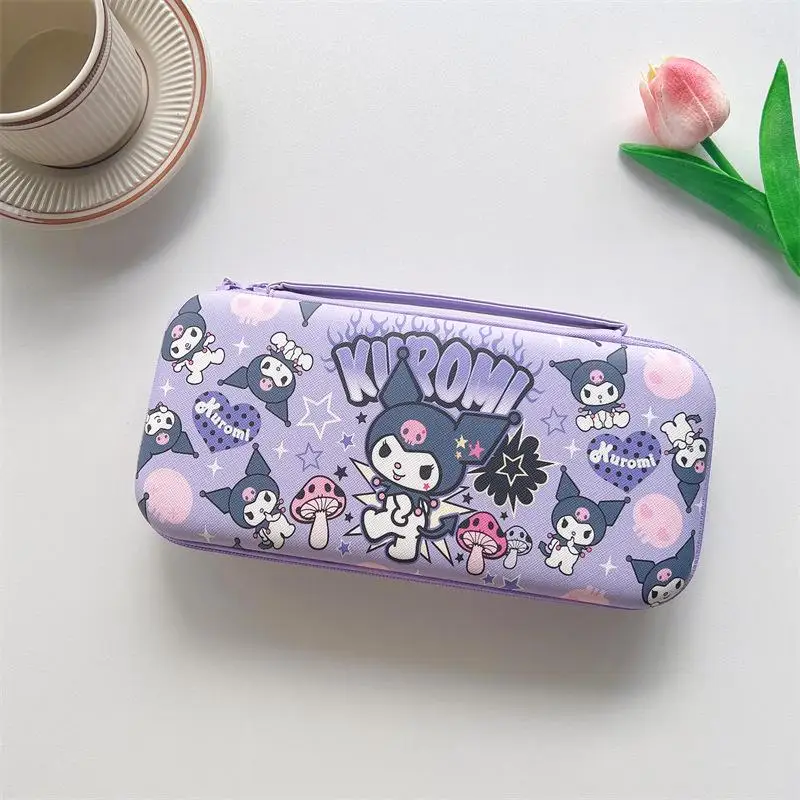 Anime cartoon Sanrio Hello Kitty MY MELODY Kuromi game console storage bag large capacity pu shell OLED game console kit portabl