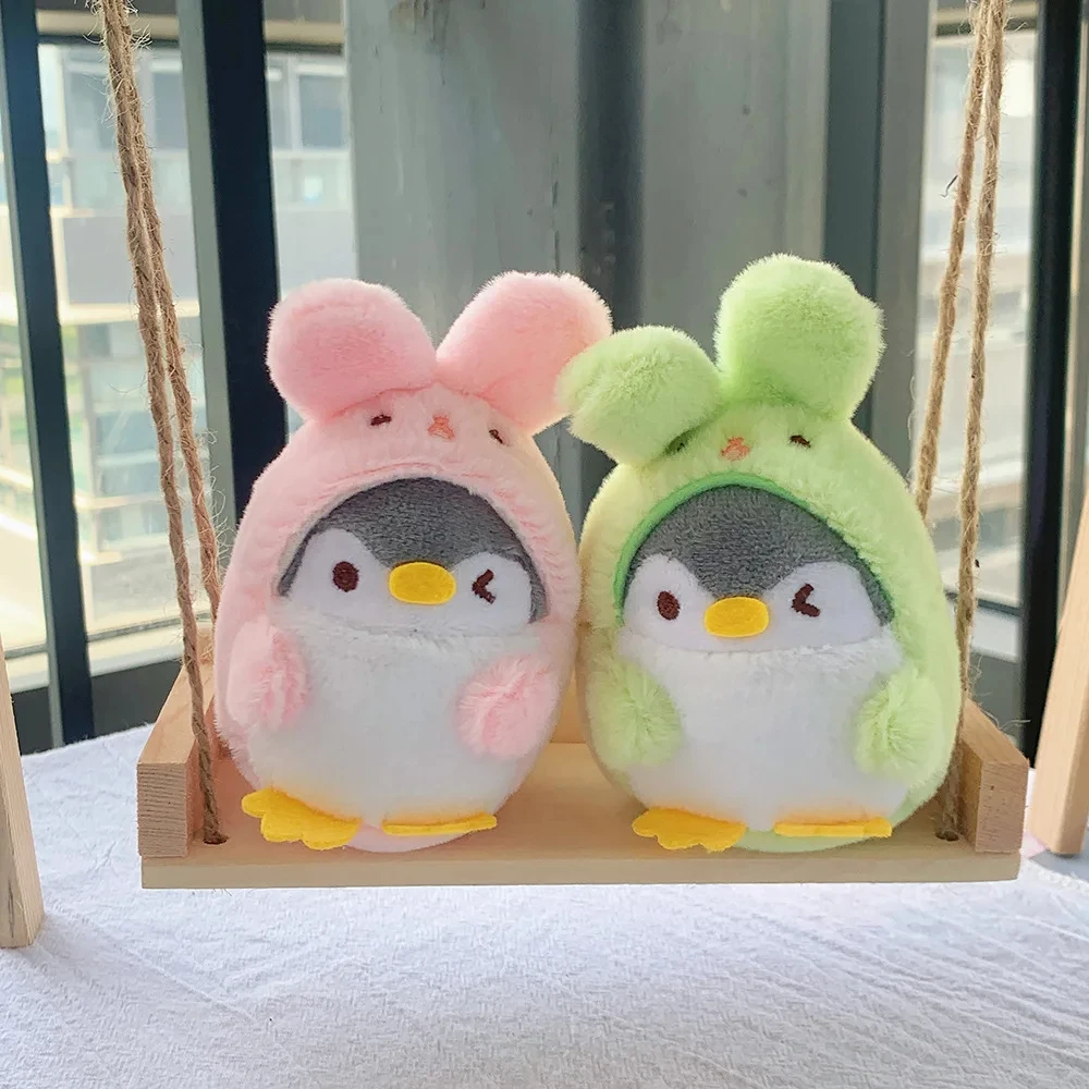 12cm Cute Penguin Plush Toy Cartoon Small Backpack Doll Plush Pendant Stuffed Animals Kids Gift Penguin Doll Keychain