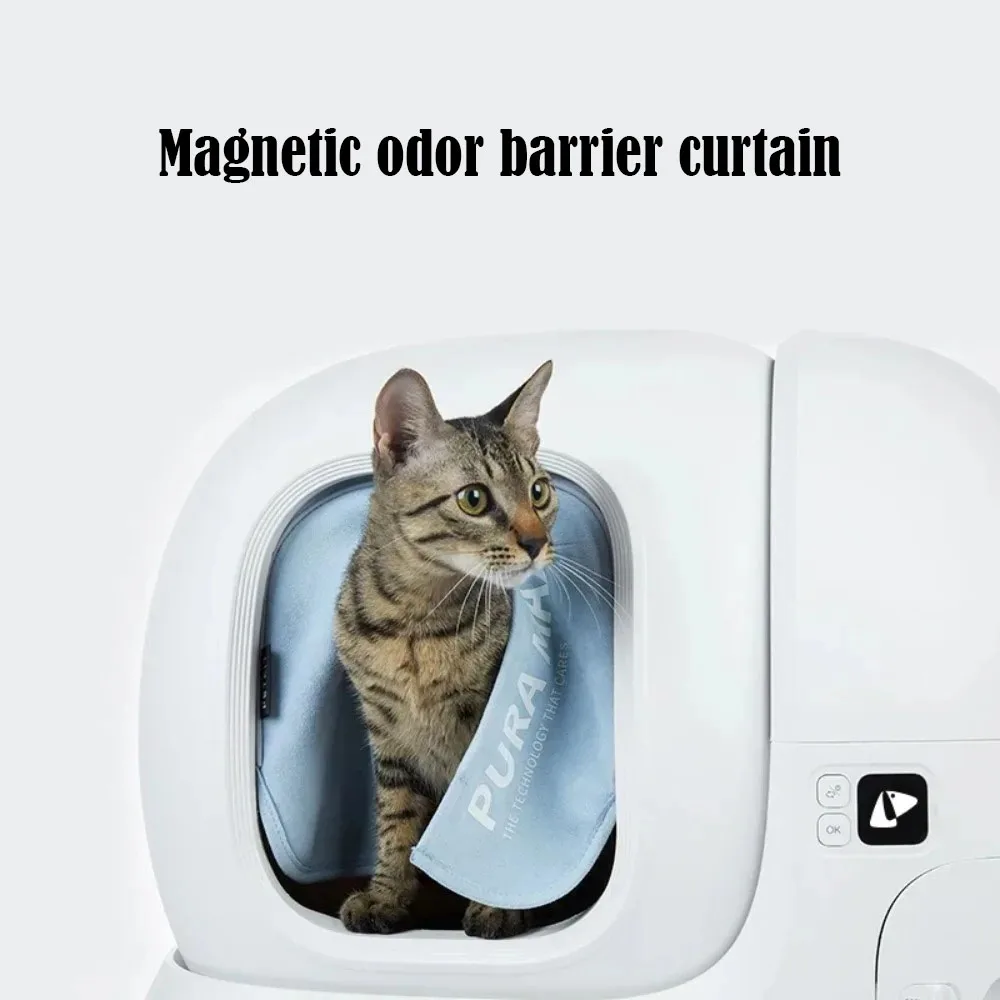 PETKIT Cat Litter Box Toilet Magnetic Suction Dust Proof Door Curtain Prevent Splashing Isolate Odors Product Accessories