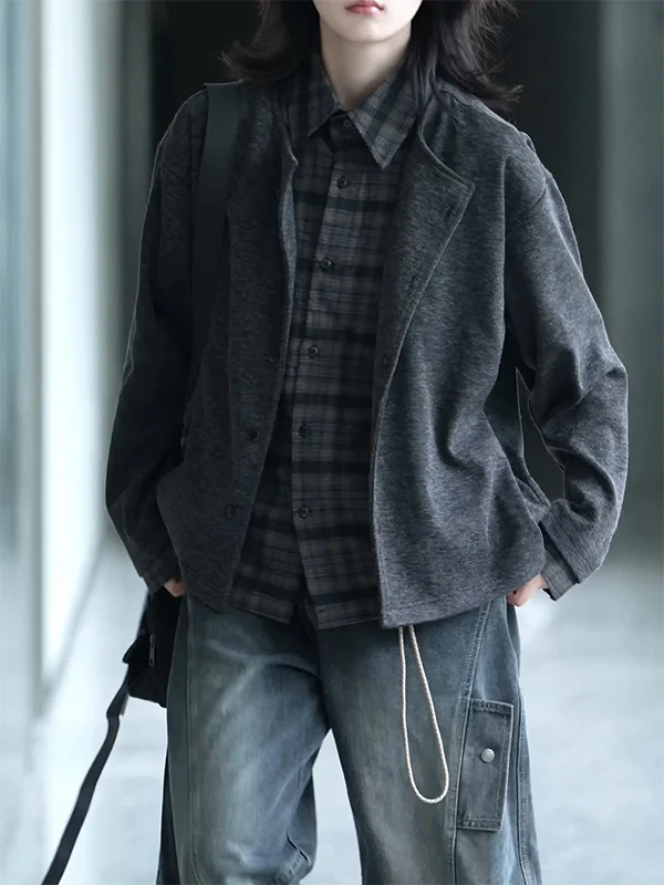 

Bla Лоскутный вязаный свитер с воротником irt Открытый кардиган для мужчин и женщин Осень-зима Ленивый плавающий верхняя одежда Полиэфирное волокно