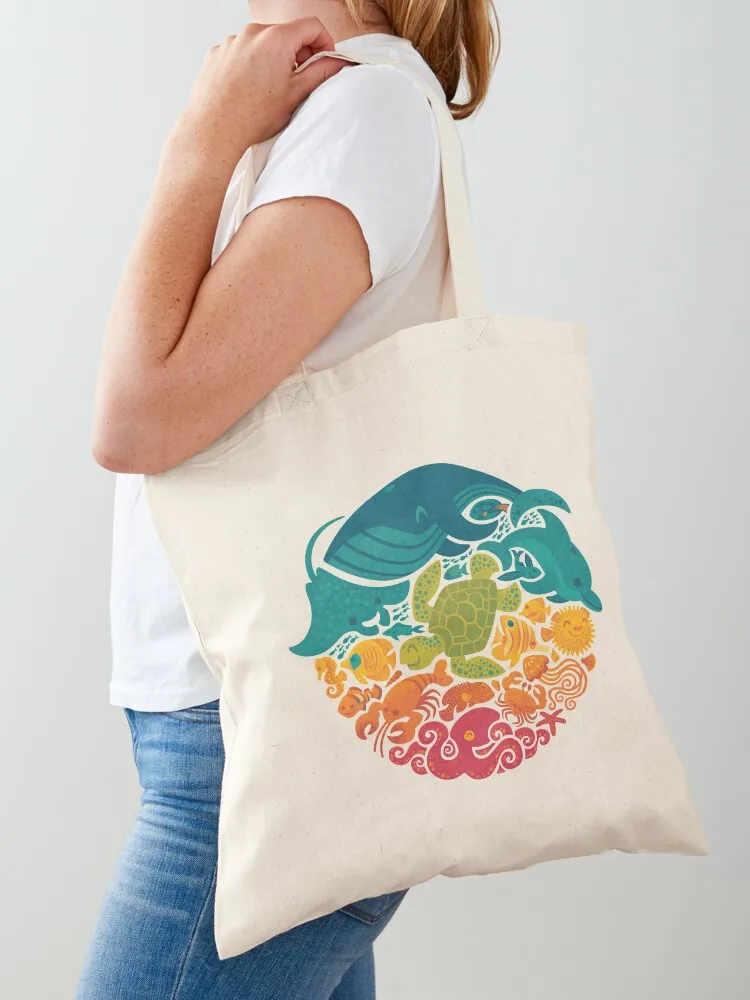 

Aquatic Rainbow (light blue) Tote Bag Shopper tote bag men Canvas Canvas shoulder bag
