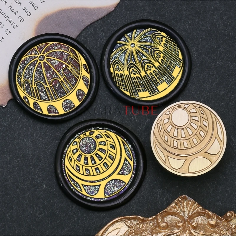 Wax Sealing Stamp Cathedral Astrolabe Bridge Ferris Wheel DIY Craft Supplies Envelope Wedding Decoration Sealing Scrapbooking