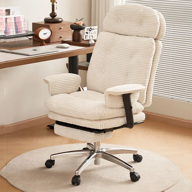 a*-Nordic Arm Office Chair Swivel Luxury Wheels Backrest Ergonomic Office Chair Designer Cushion Sillas De Trendy Furniture./