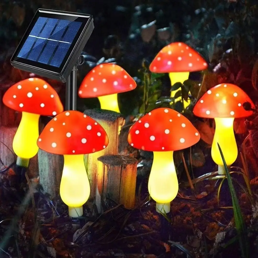 

Christmas 8 Head Solar Mushroom Light Waterproof 8 Modes Mushroom Lamp Xmas Garden Decor Garden Decor Solar String Light Pathway