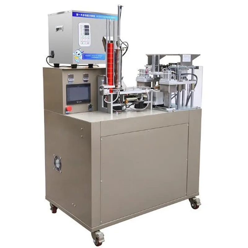 Automatic Nitrogen Preserved Coffee Powder Pod Tea Granule Cup Filling Vacuum Sealing Packing Machine for Food Paper Pouch Bag