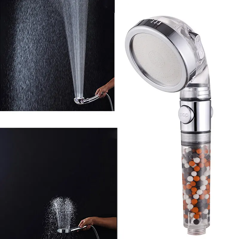 LED Anion Handheld Rainfall Shower Head, controle de temperatura, SPA, pressurizado, economia de água, 3 cores, 7 cores, banheiro