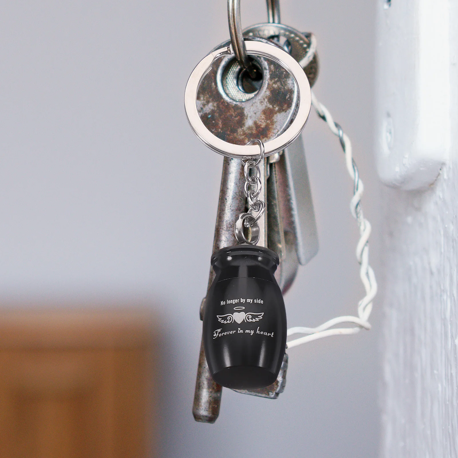 

Urn Key Chain for Pet Ashes 1 Piece Mini Metal Ash Container Keepsake Pendant for Dog Cat Cremation Jewelry Lightweight No