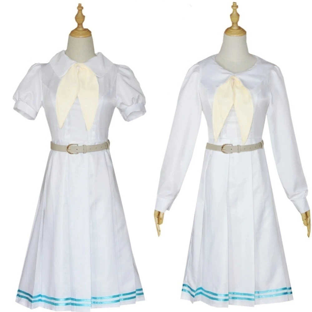 

Costume Cosplay Anime Beastars Haru pour femme, robe Lolita, perruque et oreilles, uniforme scolaire japonais, lapin blanc
