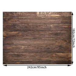 1pc Thin Vinyl Brown Wood Backdrop Photographers Retro Wood Wall Background Cloth Seamless vlog Background decoration