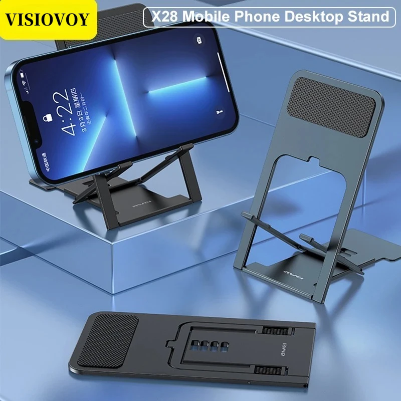 Foldable Tablet Mobile Phone Desktop Phone Stand Mini Universal Adjustable Stand for iPhone Samsung Desk Holder