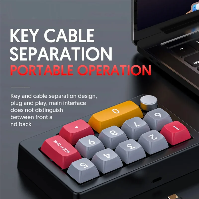 Teclado programable Macro de 13 teclas, interruptor mecánico intercambiable en caliente, teclado para juegos con luz RGB de 7 colores, duradero, blanco