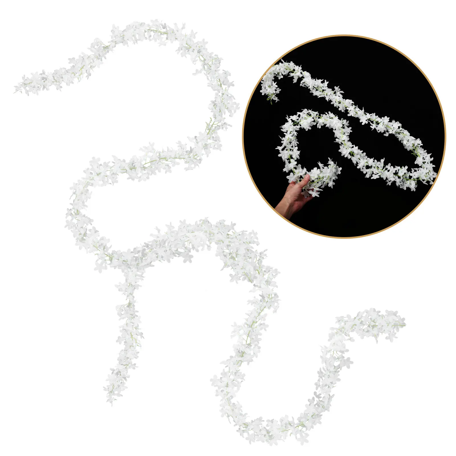 

5 шт. Искусственные цветы сирени, подвесная гирлянда, реалистичные искусственные растения для декора внутри и снаружи помещений, для свадеб и вечеринок