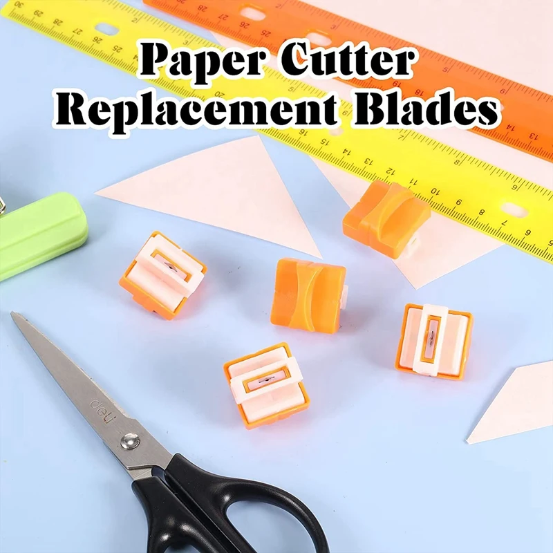 Hot TTKK 12 Pcs Paper Trimmer Replacement Blades Paper Cutter Blades Craft Paper Cutting Replacement Blades For A4 Paper Cutter